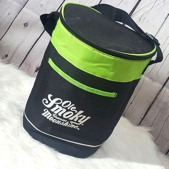 Gatlinburg Tennessee Neon Green Ole Smoky Mountain Moonshine Insulated Lunch Box - Picture 7 of 10